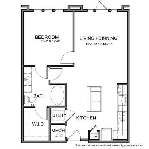 The Beacon Apartments Plano Floor plan 4