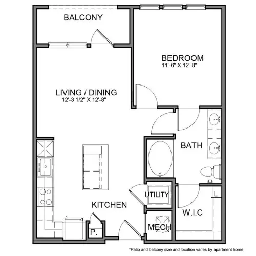 The Beacon Apartments Plano Floor plan 6