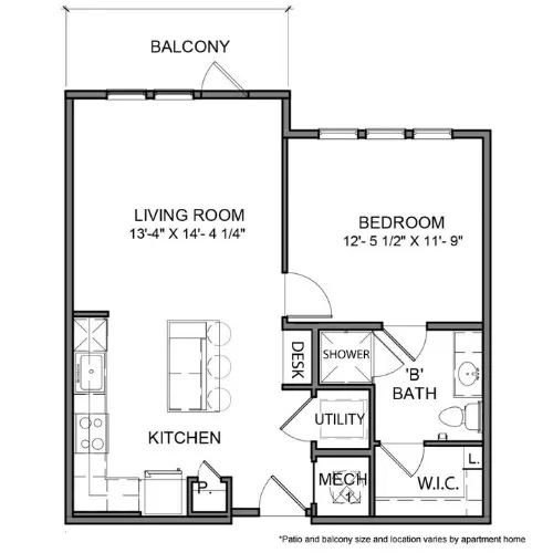 The Beacon Apartments Plano Floor plan 7