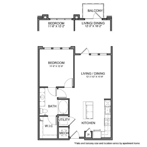 The Beacon Apartments Plano Floor plan 9