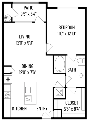 The Beacon on Westmoreland Apartments Floorplan 2