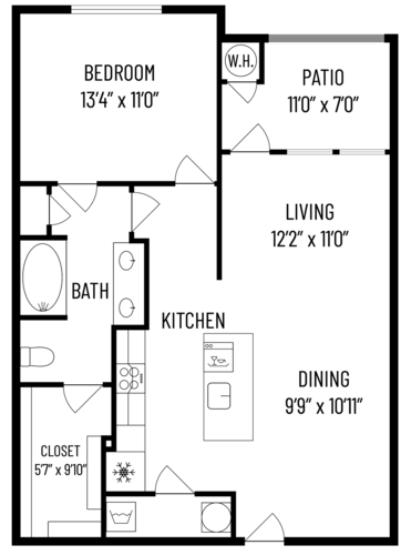 The Beacon on Westmoreland Apartments Floorplan 3