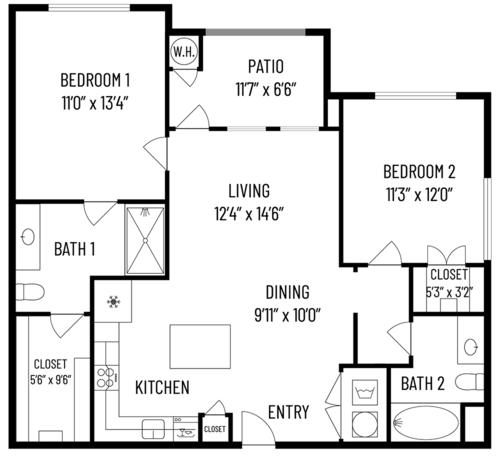 The Beacon on Westmoreland Apartments Floorplan 4