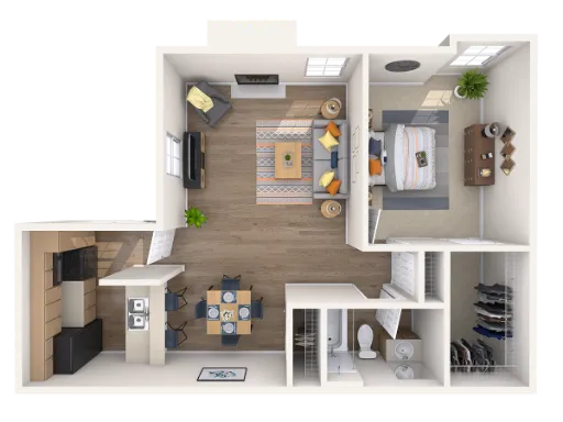 The Fairway Apartments Plano Floorplan 1