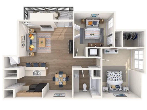 The Fairway Apartments Plano Floorplan 4