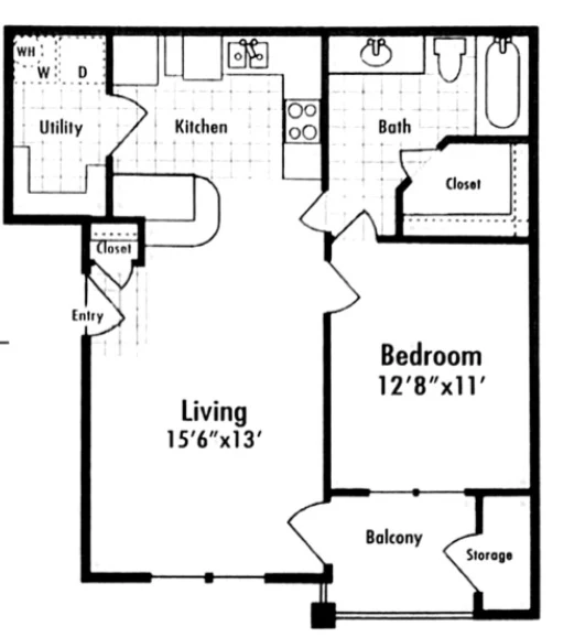 The Gates of Cedar Hill Apartments Floorplan 1