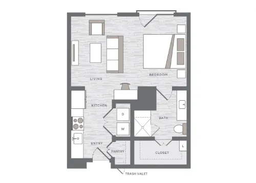 The Huntington Apartments Plano FloorPlan 1