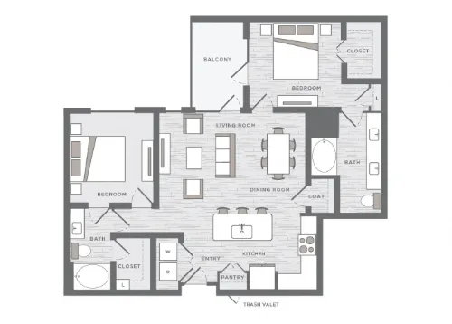 The Huntington Apartments Plano FloorPlan 10