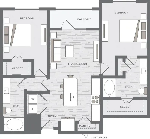 The Huntington Apartments Plano FloorPlan 11