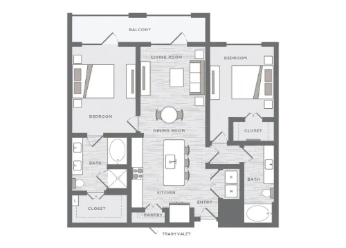 The Huntington Apartments Plano FloorPlan 12