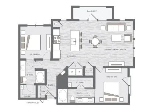 The Huntington Apartments Plano FloorPlan 14