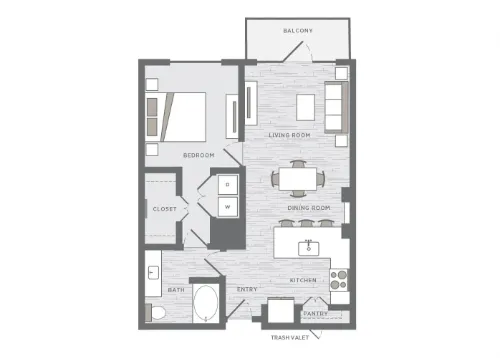 The Huntington Apartments Plano FloorPlan 4