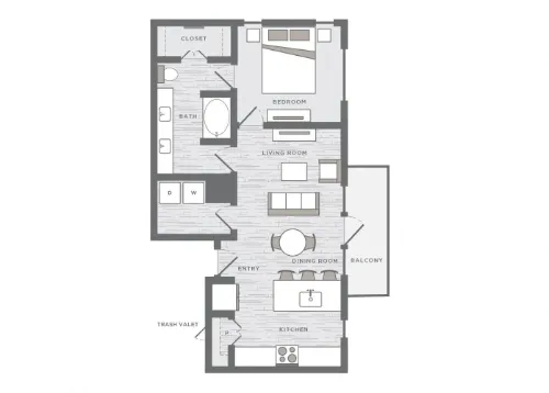 The Huntington Apartments Plano FloorPlan 5