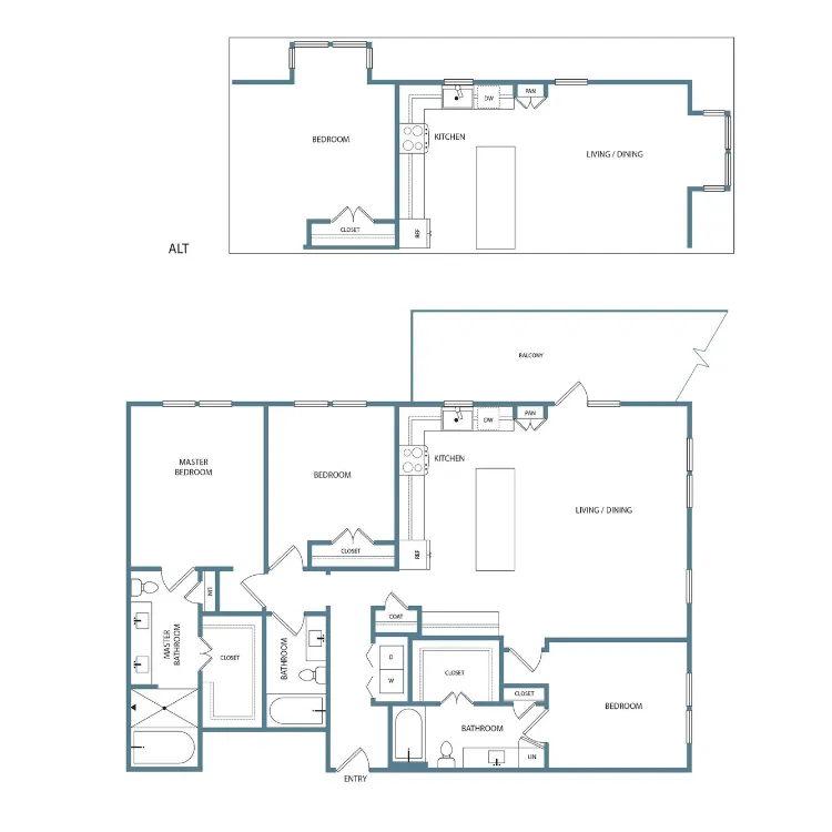 The Maxwell Frisco Apartment floor plan Dallas