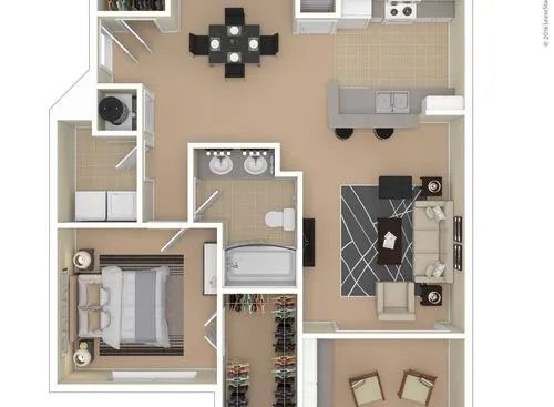 The Point at Deerfield Apartments Floor plan 3