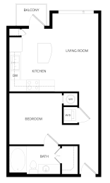 The Uptown Apartments Dallas Floorplan 1