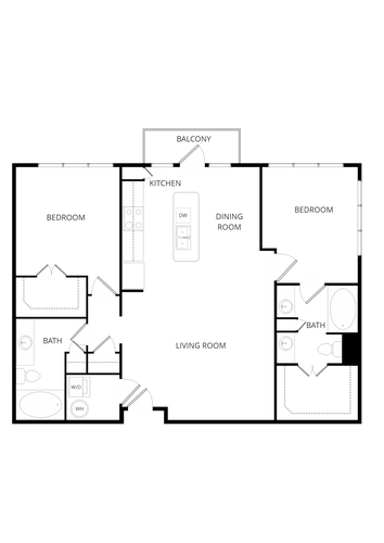 The Uptown Apartments Dallas Floorplan 12