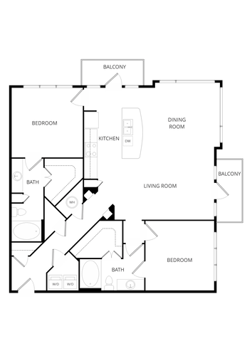 The Uptown Apartments Dallas Floorplan 13