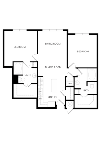 The Uptown Apartments Dallas Floorplan 14