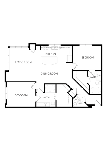 The Uptown Apartments Dallas Floorplan 16