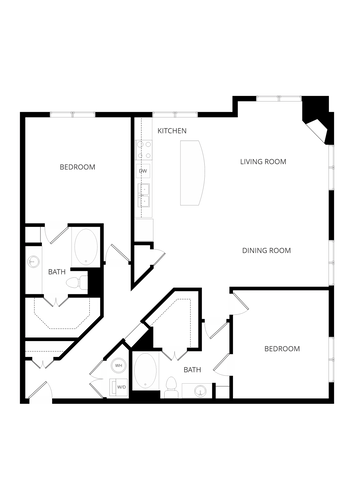 The Uptown Apartments Dallas Floorplan 19
