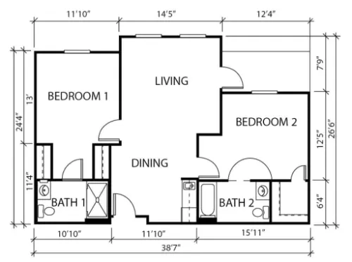The Waterford at Plano Floorplan 6