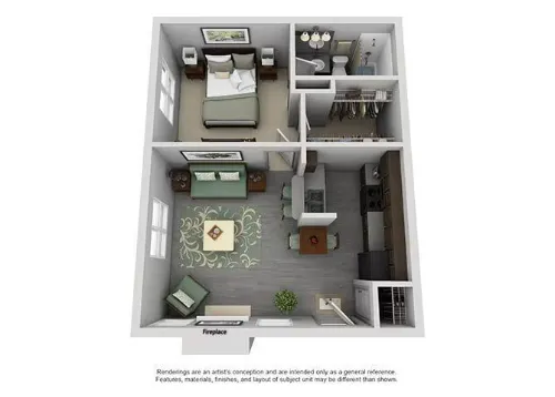 The Westside Apartment Homes Plano Floorplan 1