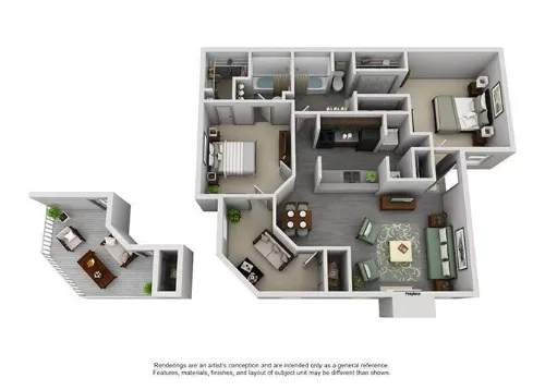 The Westside Apartment Homes Plano Floorplan 6