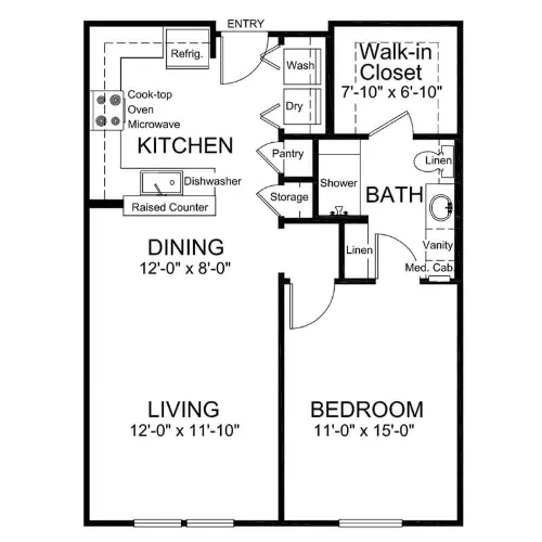 Twin Rivers Senior Living Richardson FloorPlan 1