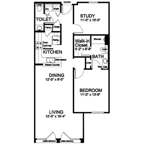 Twin Rivers Senior Living Richardson FloorPlan 2