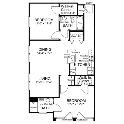 Twin Rivers Senior Living Richardson FloorPlan 3