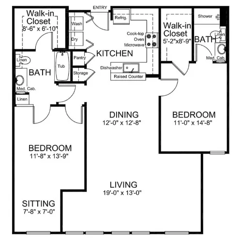 Twin Rivers Senior Living Richardson FloorPlan 4
