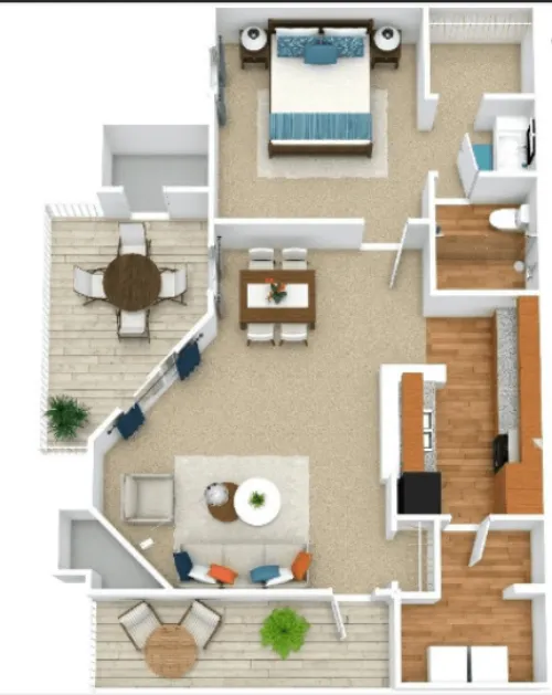 Villas At Chase Oaks Apartment Homes Floor plan 1