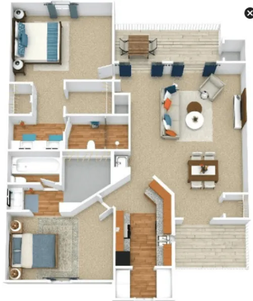 Villas At Chase Oaks Apartment Homes Floor plan 5