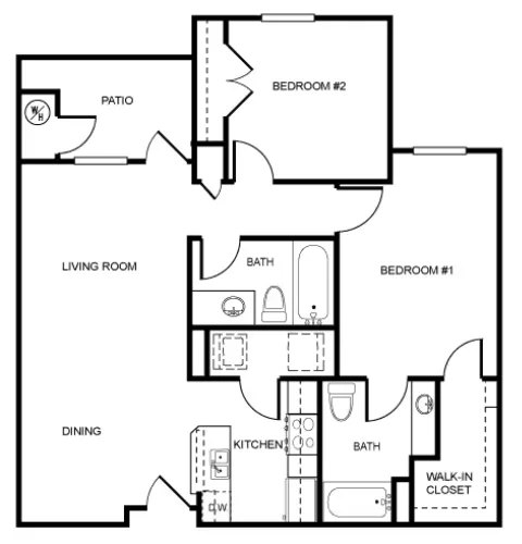 Villas of Mission Bend Plano Floorplan 2