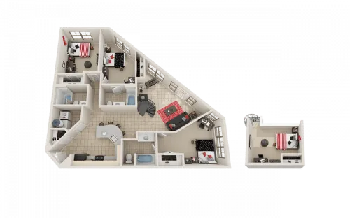 Villas on Guadalupe floorplan 15