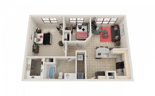 Villas on Guadalupe floorplan 2
