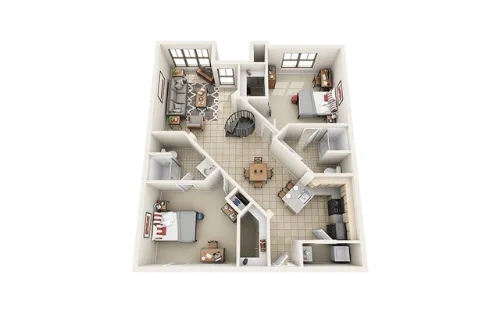 Villas on Guadalupe floorplan 5