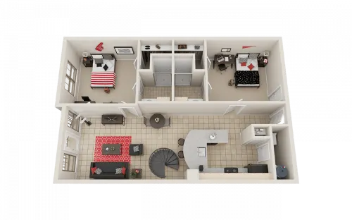 Villas on Guadalupe floorplan 6