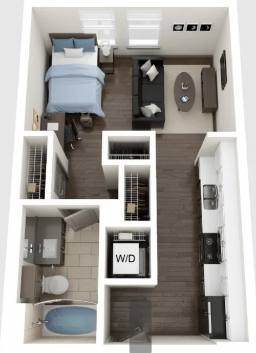 Villas on Nueces floorplan 1