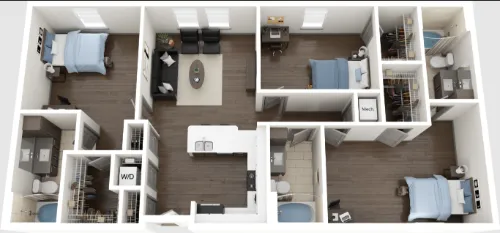Villas on Nueces floorplan 7