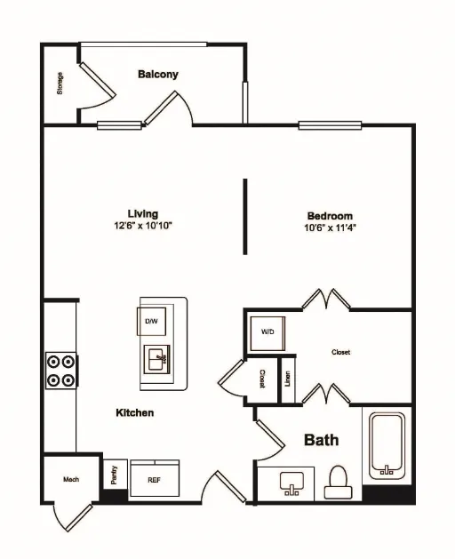 Windsor Castle Hills Apartments Carrollton Floorplan 1