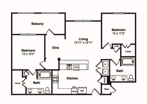 Windsor Castle Hills Apartments Carrollton Floorplan 11