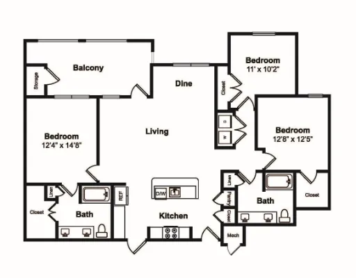 Windsor Castle Hills Apartments Carrollton Floorplan 12
