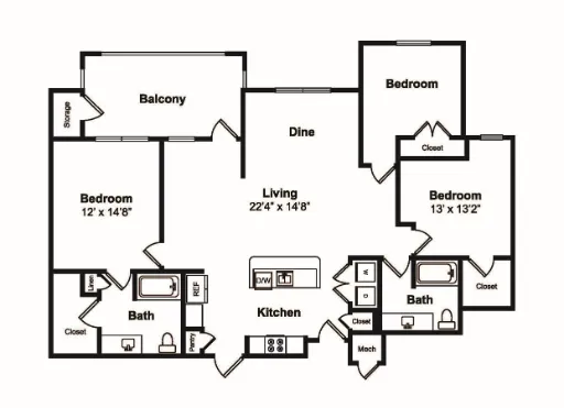Windsor Castle Hills Apartments Carrollton Floorplan 13