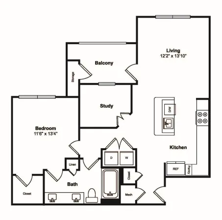 Windsor Castle Hills Apartments Carrollton Floorplan 3