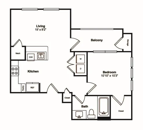 Windsor Castle Hills Apartments Carrollton Floorplan 5