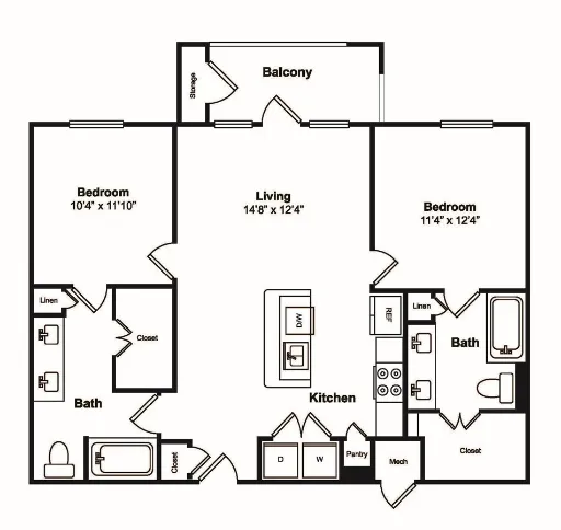 Windsor Castle Hills Apartments Carrollton Floorplan 8