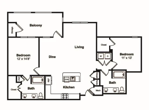 Windsor Castle Hills Apartments Carrollton Floorplan 9