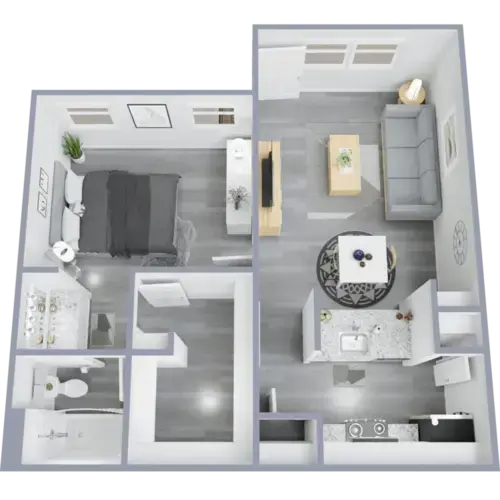 3800 on Portland Irving Floorplan 1